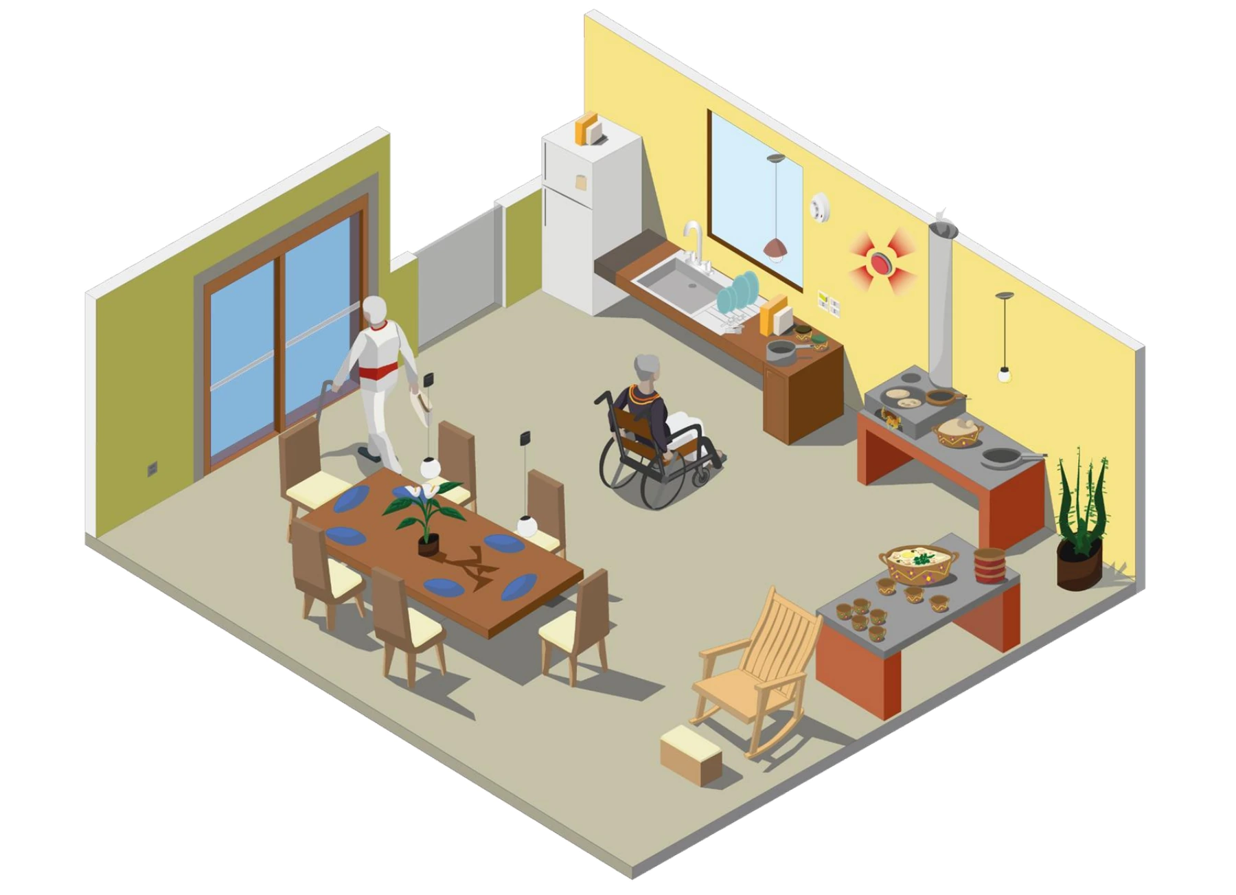 CONAVI 关于方便通行的住宅门窗布局插图。