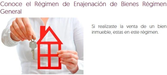 Tatsächliche SAT-Portalansicht mit Überschrift zum Steuersystem bei Immobilienverkäufen und einem Haus-mit-Schlüsseln-Bild.